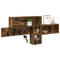 vidaXL Wall-Mounted Coat Rack with Shelf Wall-mounted with Storage Smoked oak Engineered wood