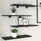vidaXL Black Oak Bookshelf Boards - Set of 4, 60x20x1.5 cm, Made from Engineered Wood