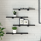 vidaXL Black Oak Bookshelf Boards - Set of 4, 60x20x1.5 cm, Made from Engineered Wood