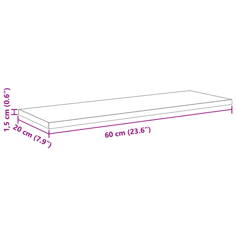 vidaXL Black Oak Bookshelf Boards - Set of 4, 60x20x1.5 cm, Made from Engineered Wood