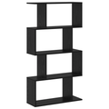 vidaXL Bookcase Black oak 70 x 24 x 129 cm Engineered wood