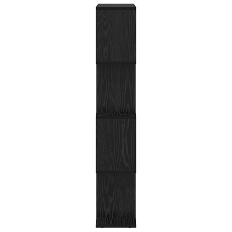 vidaXL Bookcase Black oak 70 x 24 x 129 cm Engineered wood