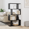 vidaXL Bookcase Black oak 70 x 24 x 129 cm Engineered wood