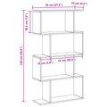 vidaXL Bookcase Black oak 70 x 24 x 129 cm Engineered wood