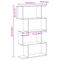 vidaXL Bookcase Black oak 70 x 24 x 129 cm Engineered wood
