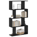 vidaXL Bookcase Black oak 70 x 24 x 129 cm Engineered wood