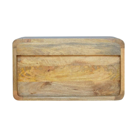2 Drawer Curved Wall Mounted Oak-ish Bedside Sleeping Artisan Furniture 