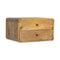 2 Drawer Curved Wall Mounted Oak-ish Bedside Sleeping Artisan Furniture 