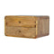 2 Drawer Curved Wall Mounted Oak-ish Bedside Sleeping Artisan Furniture 