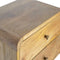 2 Drawer Curved Wall Mounted Oak-ish Bedside Sleeping Artisan Furniture 