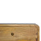 2 Drawer Curved Wall Mounted Oak-ish Bedside Sleeping Artisan Furniture 