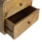 2 Drawer Curved Wall Mounted Oak-ish Bedside Sleeping Artisan Furniture 