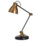 Adjustable Black And Gold Industrial Table Lamp Lighting Hill Interiors 