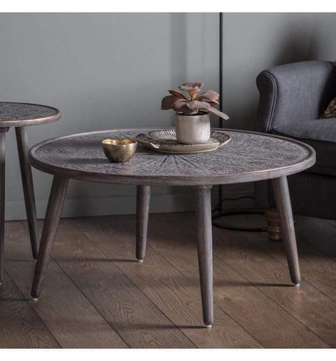 Agra Coffee Table Grey Copper Living Regency Studio 