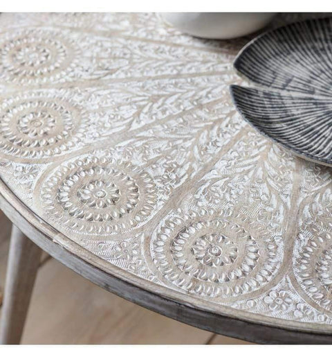 Agra Coffee Table Natural White Living Regency Studio 