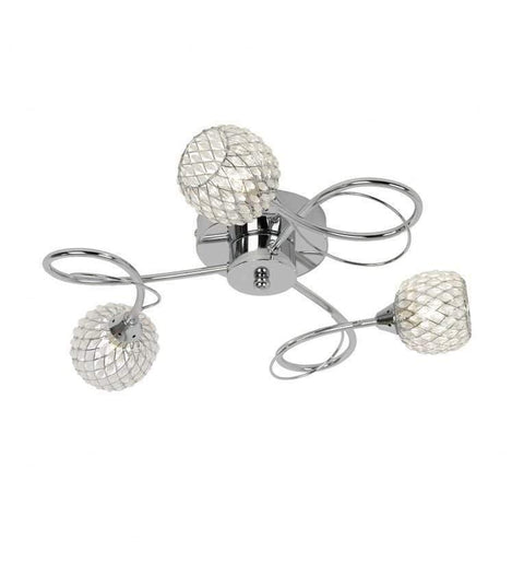 Aherne 3 Ceiling Lamp Chrome Lighting Regency Studio 