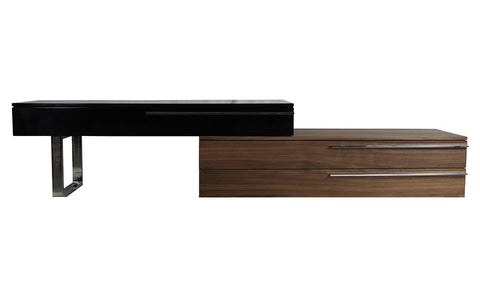 Alexis TV Unit - Black & Walnut TV Unit Distinction Furniture 