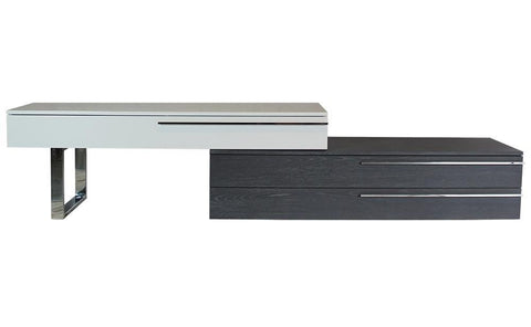 Alexis TV Unit - White & Grey TV Unit Distinction Furniture 