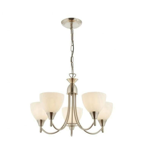 Alton 5 Pendant Light Satin Chrome Lighting Regency Studio 