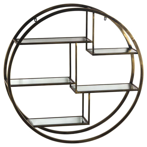 Antique Brass Large Multi Shelf Living Hill Interiors 