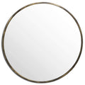 Antique Brass Large Narrow Edged Mirror Mirrors Hill Interiors 