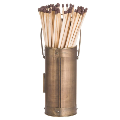 Antique Bronze Matchstick Holder With 60 Matches Accessories Hill Interiors 