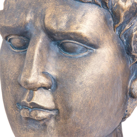 Antique Bronze Roman Head Planter Indoor Outdoor Accessories Hill Interiors 