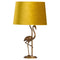 Antique Gold Flamingo Lamp With Mustard Velvet Shade Lighting Hill Interiors 