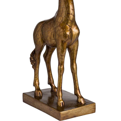 Antique Gold Giraffe Lamp With Burnt Orange Velvet Shade Lighting Hill Interiors 