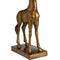 Antique Gold Giraffe Lamp With Burnt Orange Velvet Shade Lighting Hill Interiors 