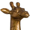 Antique Gold Giraffe Lamp With Burnt Orange Velvet Shade Lighting Hill Interiors 