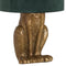 Antique Gold Hare Table Lamp With Green Velvet Shade Lighting Hill Interiors 