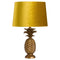 Antique Gold Pineapple Lamp With Mustard Velvet Shade Lighting Hill Interiors 