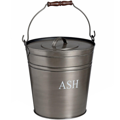 Antique Pewter Ash Bucket Accessories Hill Interiors 