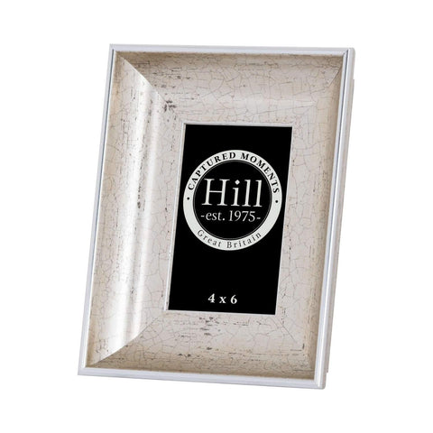Antique Silver Crackled Effect Photo Frame 4X6 Accessories Hill Interiors 