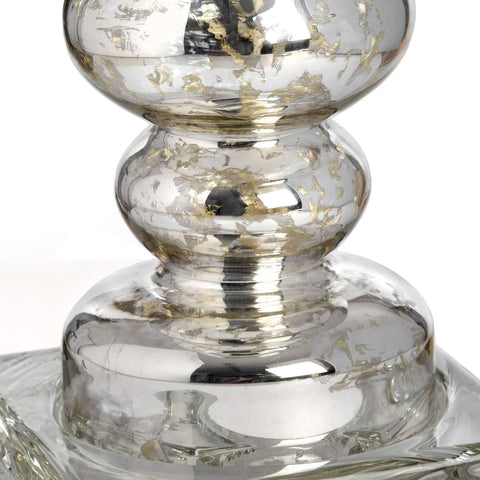 Antique Silver Glass Candle Column Accessories Hill Interiors 