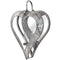 Antique Silver Heart Mirrored Tealight Holder in Large Accessories Hill Interiors 