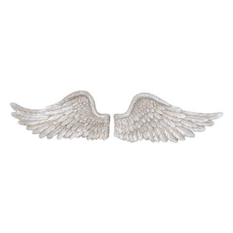 Antique Silver Horizontal Angel Wings Accessories Hill Interiors 