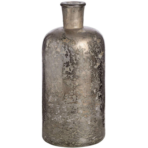 Antique Silver Mercury Glass Bottle Vase Accessories Hill Interiors 