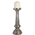 Antique Silver Mercury Glass Candle Stand Accessories Hill Interiors 