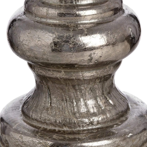 Antique Silver Mercury Glass Candle Stand Accessories Hill Interiors 