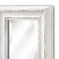 Antique White Frame Narrow Wall Mirror Mirrors Hill Interiors 