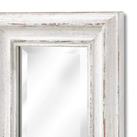 Antique White Frame Narrow Wall Mirror Mirrors Hill Interiors 