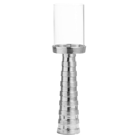 Apollo Cast Silver Medium Candle Holder Accessories Hill Interiors 