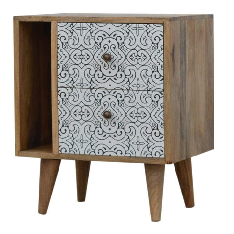 Artea Porcelain Pattern Mini Cabinet Sleeping Artisan Furniture 