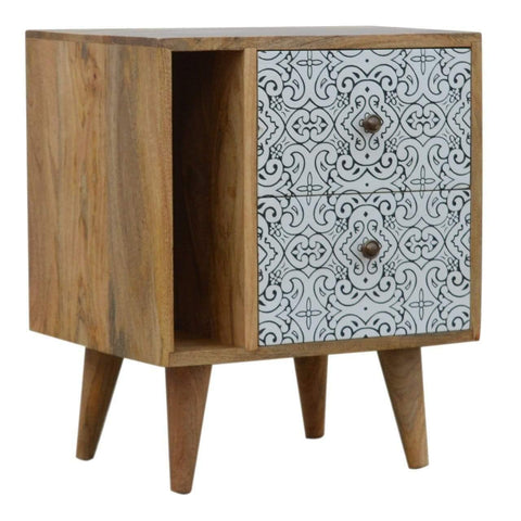 Artea Porcelain Pattern Mini Cabinet Sleeping Artisan Furniture 