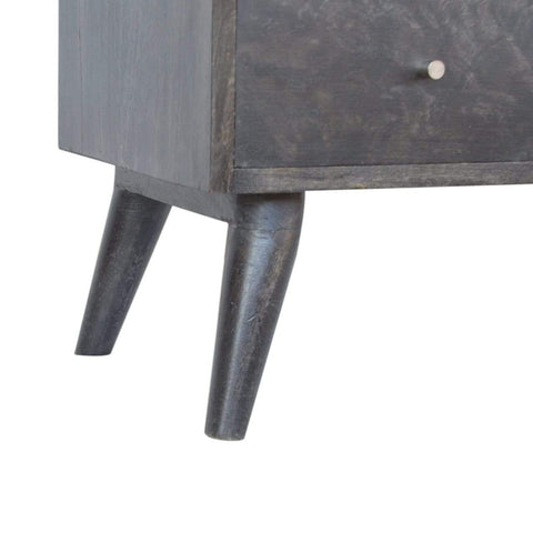 Ash Black 4 Drawer Media Unit Living Artisan Furniture 