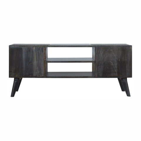 Ash Black 4 Drawer Media Unit Living Artisan Furniture 