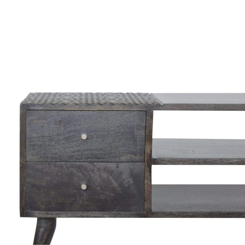 Ash Black 4 Drawer Media Unit Living Artisan Furniture 