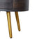 Ash Black Bedside with Brass Legs Sleeping Artisan Furniture 